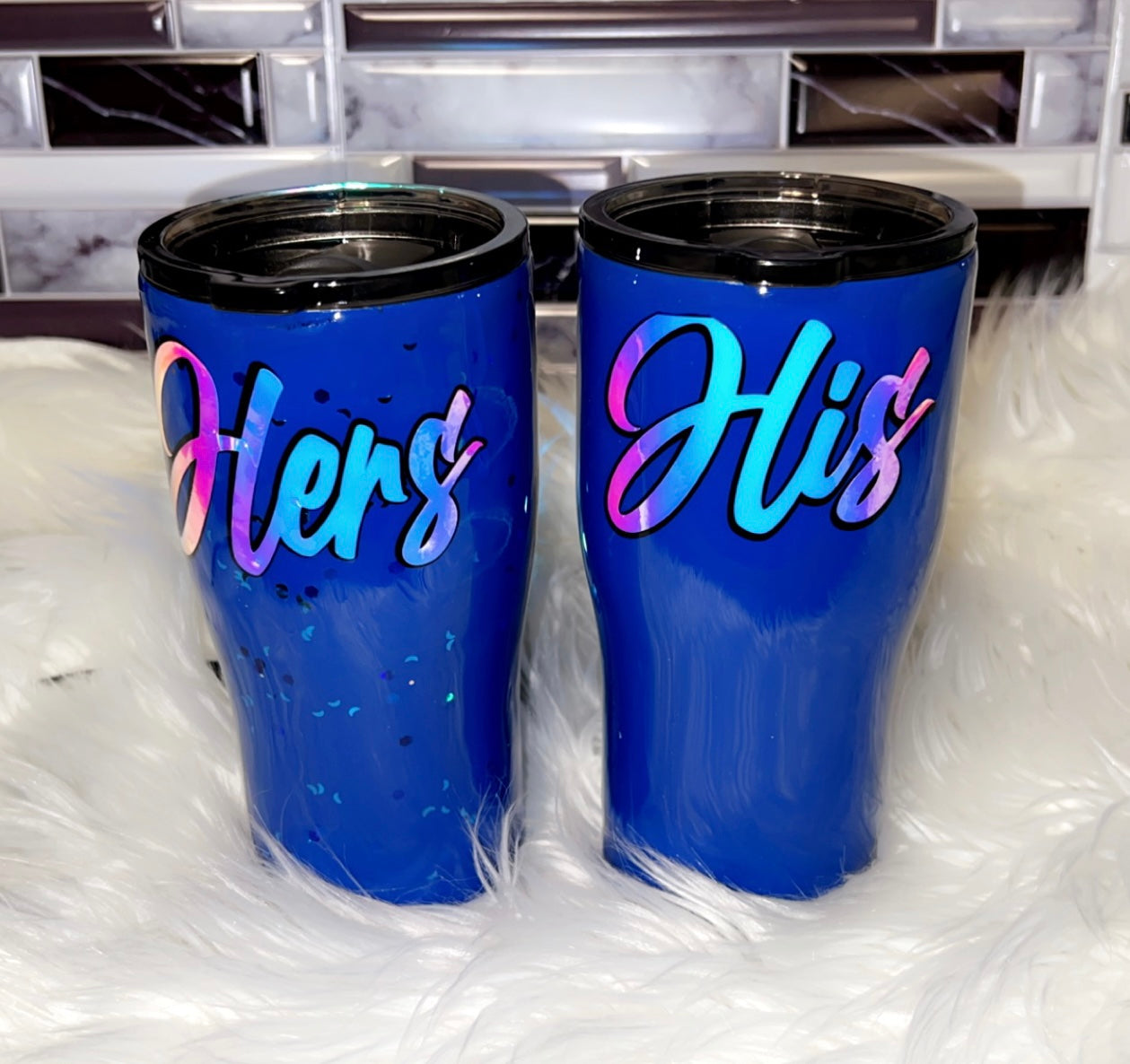 His and Hers 20oz curve tumblers